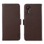 כיסוי עבור Samsung Galaxy Xcover7 כיסוי ארנק / ספר - בצבע חום