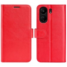 כיסוי עבור Xiaomi Redmi 13C כיסוי ארנק / ספר - בצבע אדום