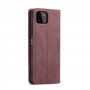כיסוי עבור Samsung Galaxy A22 5G כיסוי ארנק / ספר - בצבע יין אדום