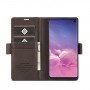 כיסוי עבור Samsung Galaxy S10+ כיסוי ארנק / ספר - בצבע קפה