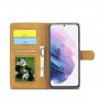 כיסוי עבור Samsung Galaxy S21 Ultra 5G כיסוי ארנק / ספר - בצבע צהוב