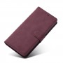 כיסוי עבור Samsung Galaxy S21 FE 5G כיסוי ארנק / ספר - בצבע יין אדום