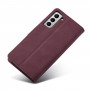 כיסוי עבור Samsung Galaxy S21 FE 5G כיסוי ארנק / ספר - בצבע יין אדום