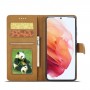 כיסוי עבור Samsung Galaxy S21 FE 5G כיסוי ארנק / ספר - בצבע צהוב