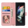כיסוי עבור Samsung Galaxy Z Fold3 5G כיסוי ארנק / ספר - בצבע ורוד