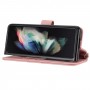 כיסוי עבור Samsung Galaxy Z Fold3 5G כיסוי ארנק / ספר - בצבע ורוד