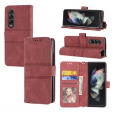 כיסוי עבור Samsung Galaxy Z Fold3 5G כיסוי ארנק / ספר - בצבע אדום
