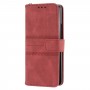 כיסוי עבור Samsung Galaxy Z Fold3 5G כיסוי ארנק / ספר - בצבע אדום