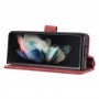 כיסוי עבור Samsung Galaxy Z Fold3 5G כיסוי ארנק / ספר - בצבע אדום