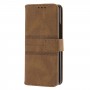 כיסוי עבור Samsung Galaxy Z Fold3 5G כיסוי ארנק / ספר - בצבע חום