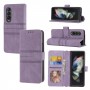 כיסוי עבור Samsung Galaxy Z Fold3 5G כיסוי ארנק / ספר - בצבע סגול