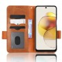 כיסוי עבור Motorola Moto G73 כיסוי ארנק / ספר - בצבע חום