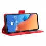 כיסוי עבור Xiaomi Redmi 12 כיסוי ארנק / ספר - בצבע אדום