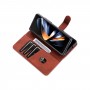 כיסוי עבור Samsung Galaxy Z Fold4 כיסוי ארנק / ספר - בצבע חום