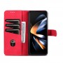כיסוי עבור Samsung Galaxy Z Fold4 כיסוי ארנק / ספר - בצבע אדום