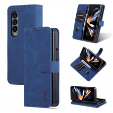 כיסוי עבור Samsung Galaxy Z Fold4 כיסוי ארנק / ספר - בצבע כחול
