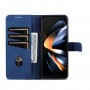 כיסוי עבור Samsung Galaxy Z Fold4 כיסוי ארנק / ספר - בצבע כחול