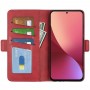 כיסוי עבור Xiaomi 12 Pro כיסוי ארנק / ספר - בצבע אדום