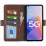 כיסוי עבור Oppo A96 כיסוי ארנק / ספר - בצבע חום