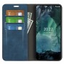 כיסוי עבור Nokia G21 כיסוי ארנק / ספר - בצבע כחול כהה