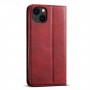 כיסוי עבור Apple iPhone 15 כיסוי ארנק / ספר - בצבע אדום