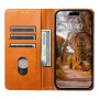 כיסוי עבור Apple iPhone 15 כיסוי ארנק / ספר - בצבע חקי