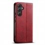 כיסוי עבור Samsung Galaxy S24+ כיסוי ארנק / ספר - בצבע אדום