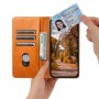 כיסוי עבור Samsung Galaxy S22 Ultra 5G כיסוי ארנק / ספר - בצבע חקי