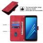 כיסוי עבור Samsung Galaxy A8+ (2018) כיסוי ארנק / ספר - בצבע אדום