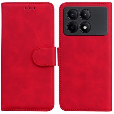 כיסוי עבור Xiaomi Poco X6 Pro כיסוי ארנק / ספר - בצבע אדום