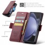 כיסוי עבור Samsung Galaxy Z Fold5 כיסוי ארנק / ספר - בצבע יין אדום