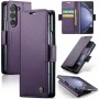 כיסוי עבור Samsung Galaxy Z Fold5 כיסוי ארנק / ספר - בצבע סגול פנינה