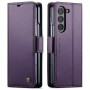 כיסוי עבור Samsung Galaxy Z Fold5 כיסוי ארנק / ספר - בצבע סגול פנינה
