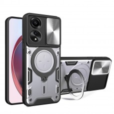 כיסוי עבור Oppo A78 כיסוי צבעוני - בצבע כסף