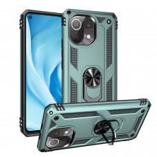 כיסוי עבור Xiaomi Mi 11 Lite כיסוי צבעוני - בצבע ירוק כהה