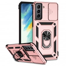כיסוי עבור Samsung Galaxy S21 FE 5G כיסוי צבעוני - בצבע ורוד זהב