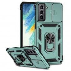 כיסוי עבור Samsung Galaxy S21 FE 5G כיסוי צבעוני - בצבע ירוק כהה