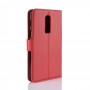 כיסוי עבור OnePlus 6 כיסוי ארנק / ספר - בצבע אדום