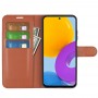 כיסוי עבור Samsung Galaxy M52 5G כיסוי ארנק / ספר - בצבע חום