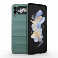 כיסוי עבור Samsung Galaxy Z Flip3 5G כיסוי צבעוני - בצבע ירוק כהה