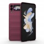 כיסוי עבור Samsung Galaxy Z Flip3 5G כיסוי צבעוני - בצבע יין אדום