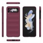 כיסוי עבור Samsung Galaxy Z Flip3 5G כיסוי צבעוני - בצבע יין אדום