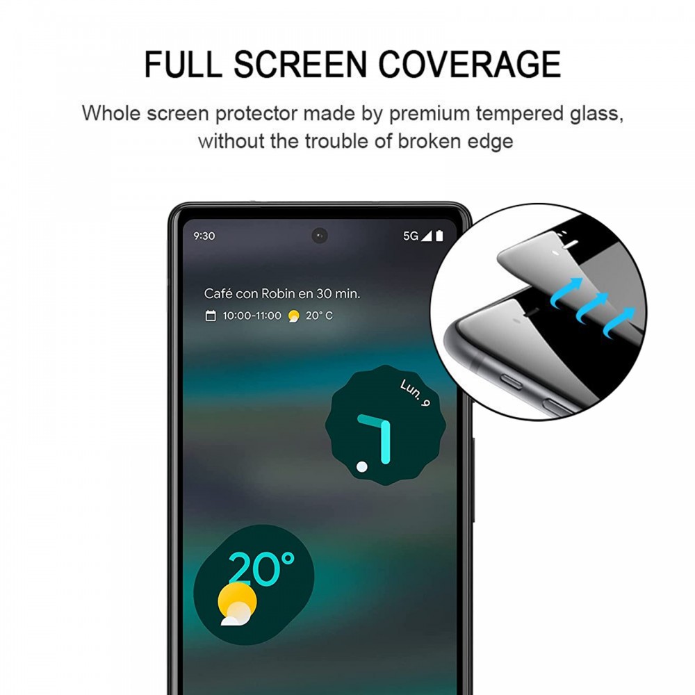מגן מסך עבור Google Pixel 6a עשוי מזכוכית מחוסמת