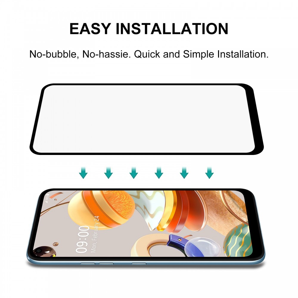 מגן מסך עבור LG K61 עשוי מזכוכית מחוסמת