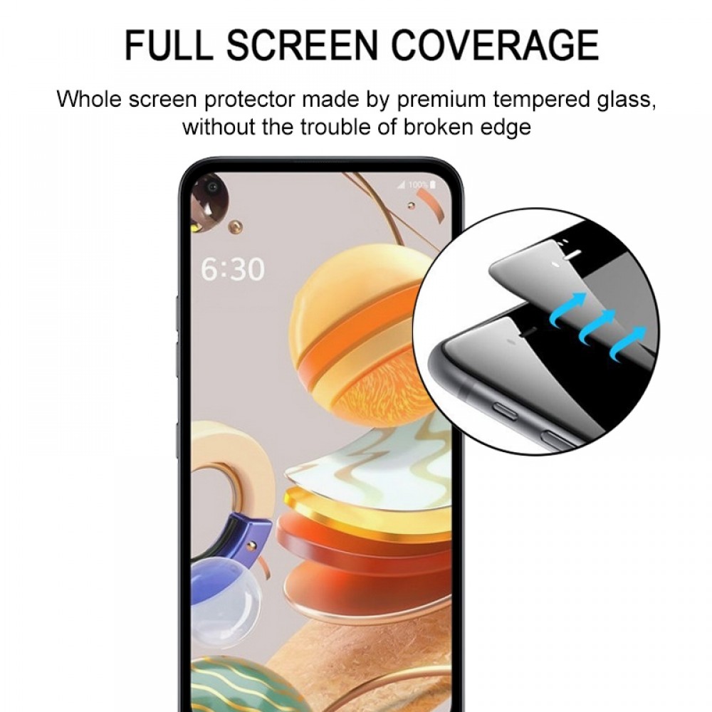 מגן מסך עבור LG Q61 עשוי מזכוכית מחוסמת