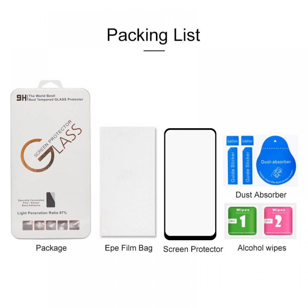 מגן מסך עבור LG Q61 עשוי מזכוכית מחוסמת
