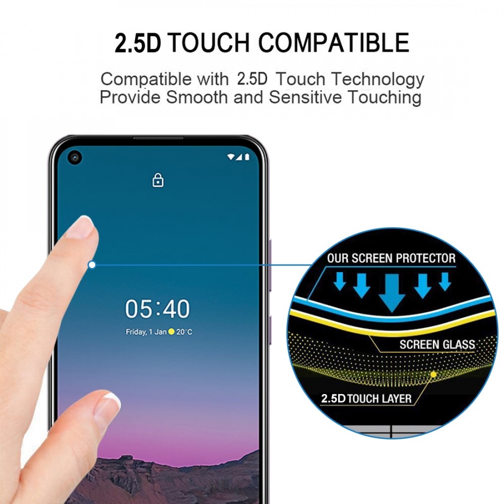 מגן מסך עבור Nokia 5.4 עשוי מזכוכית מחוסמת