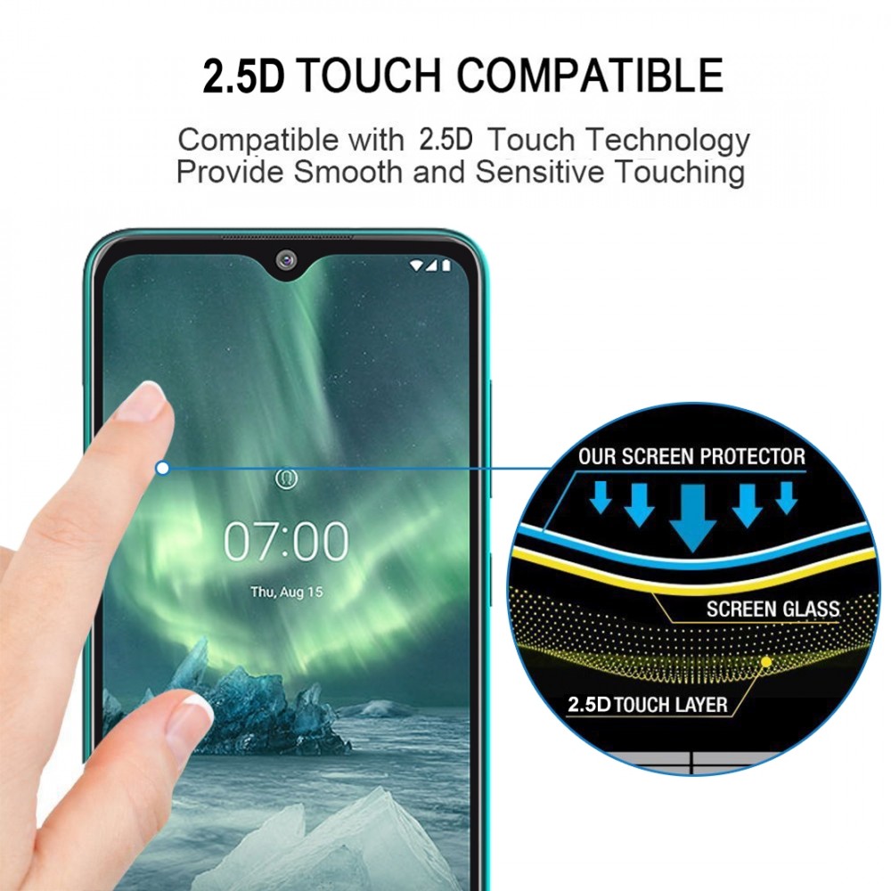 מגן מסך עבור Nokia 7.2 עשוי מזכוכית מחוסמת