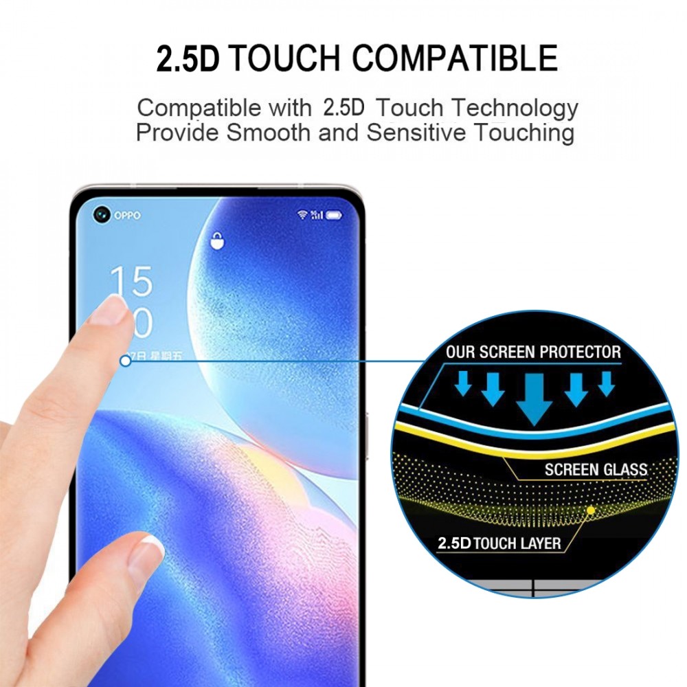 מגן מסך עבור Oppo Reno5 Pro 5G עשוי מזכוכית מחוסמת