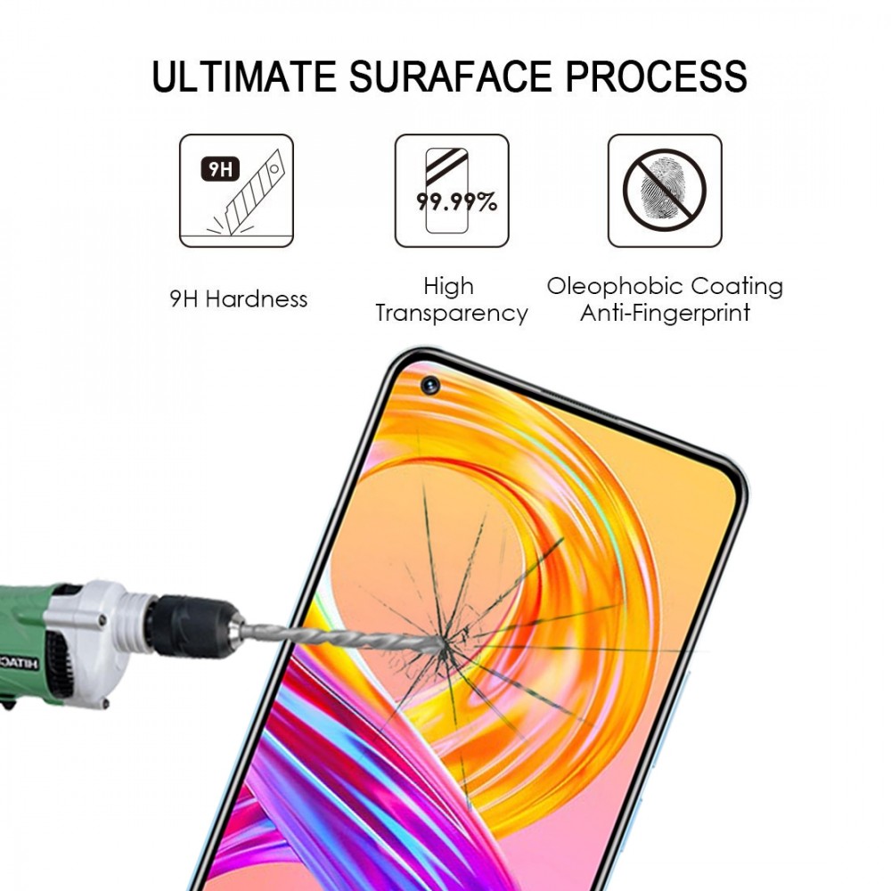 מגן מסך עבור Realme 8 עשוי מזכוכית מחוסמת